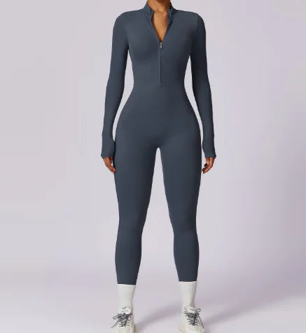 Women's Warm Zipper Yoga Jumpsuit